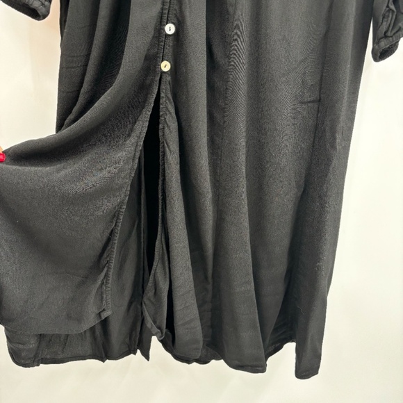 Wilfred Long Sleeve Button Down Midi Dress Black Size Large - Picture 8 of 10